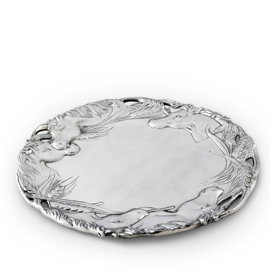 Horse Round Tray 12