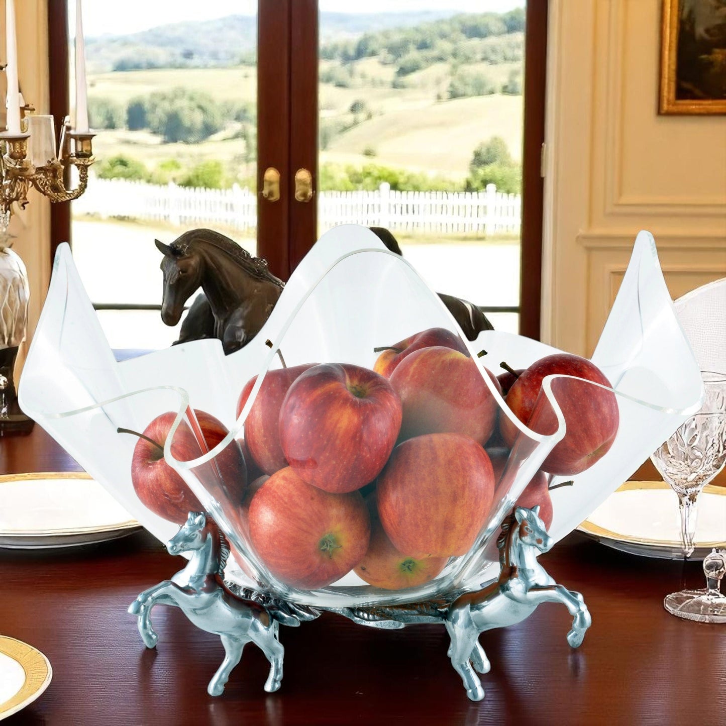 Horse Stand Acrylic Bowl 14