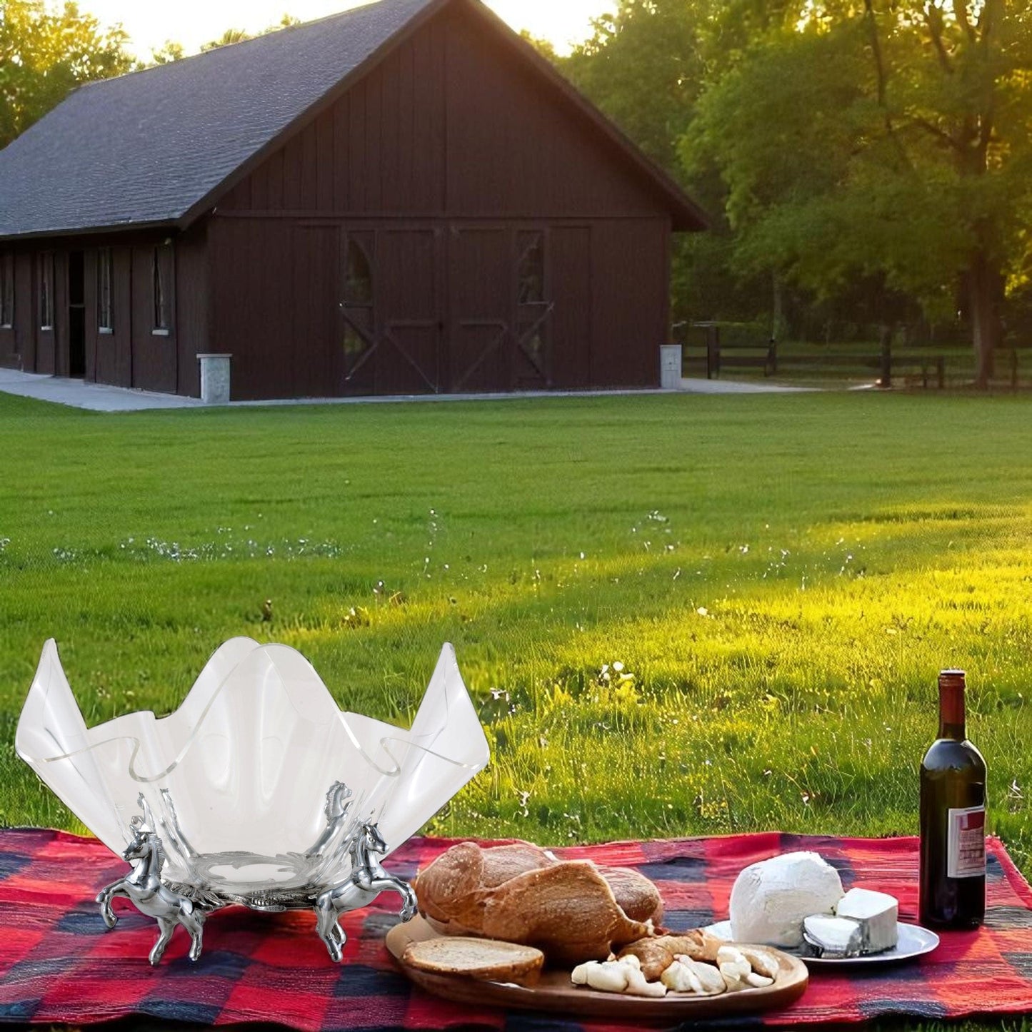 Horse Stand Acrylic Bowl 14