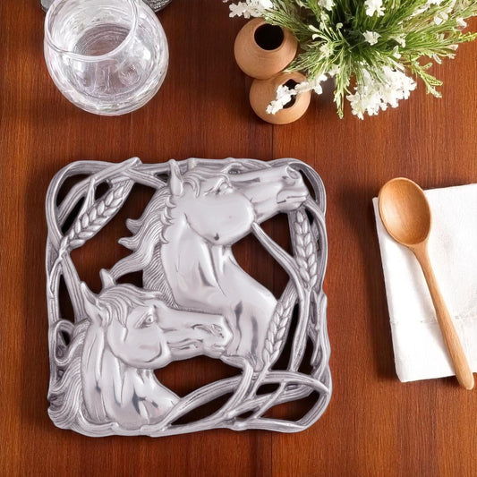 Horse with Wheat Trivet