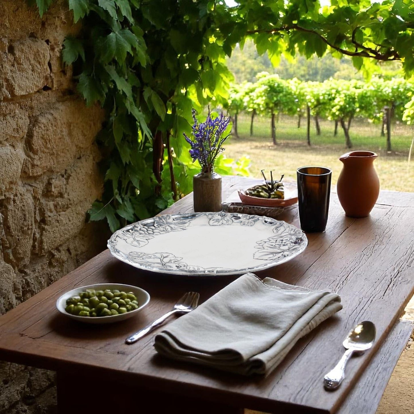 Grape 12 Round Plate