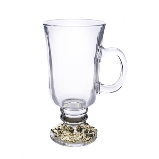 Grape 24k Gold Plated Glass Mugs