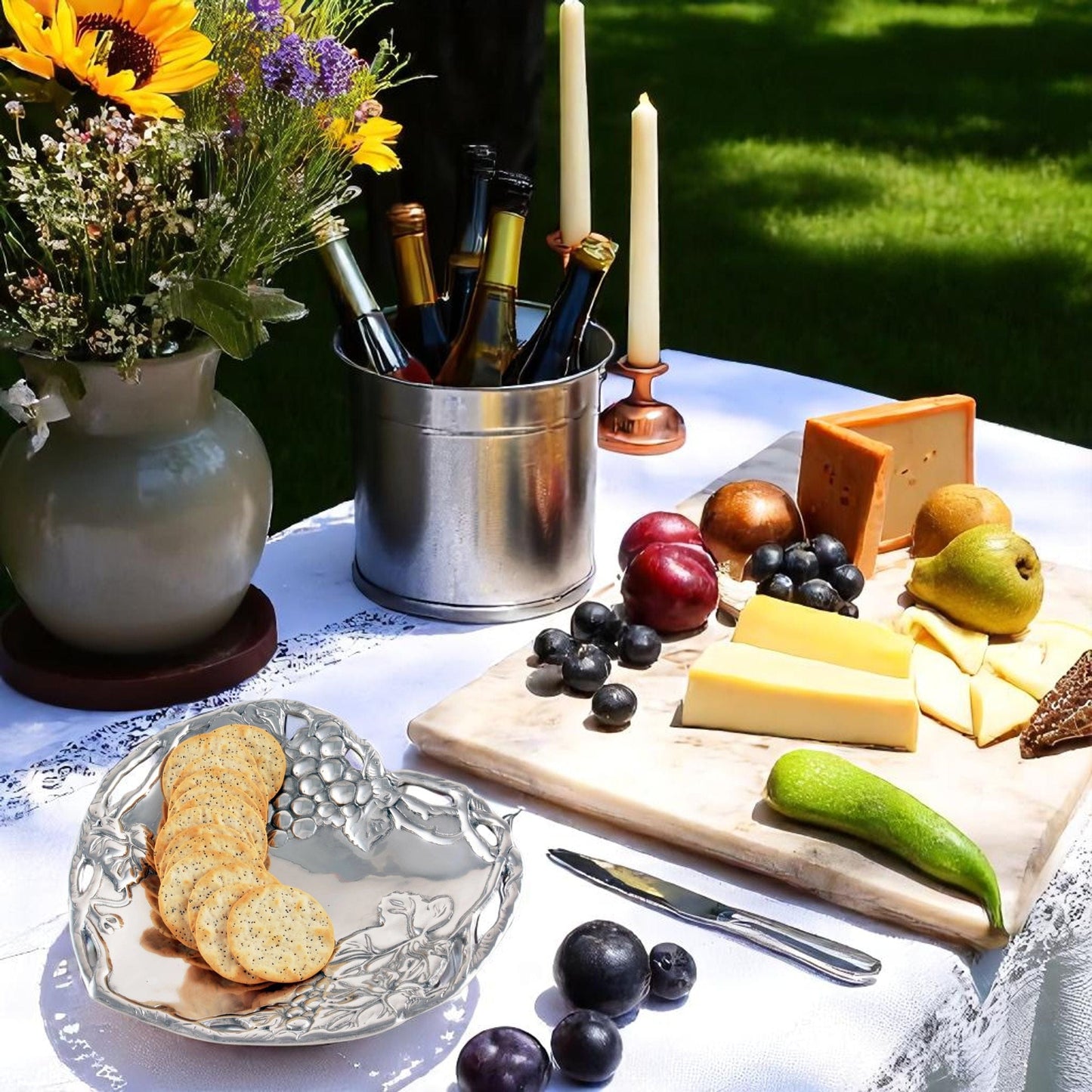 Grape Heart Coupe Tray