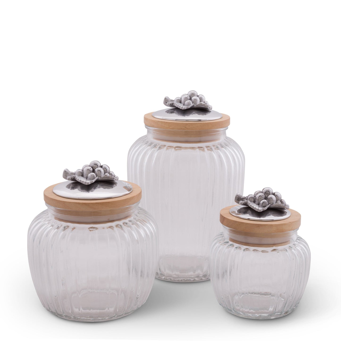 Grape Knob Glass Canisters