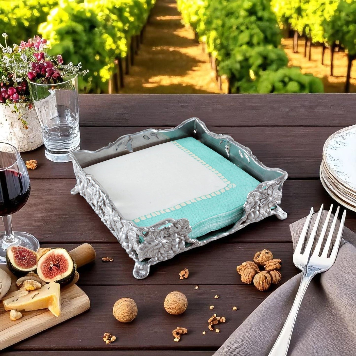 Grape Luncheon Napkin Box