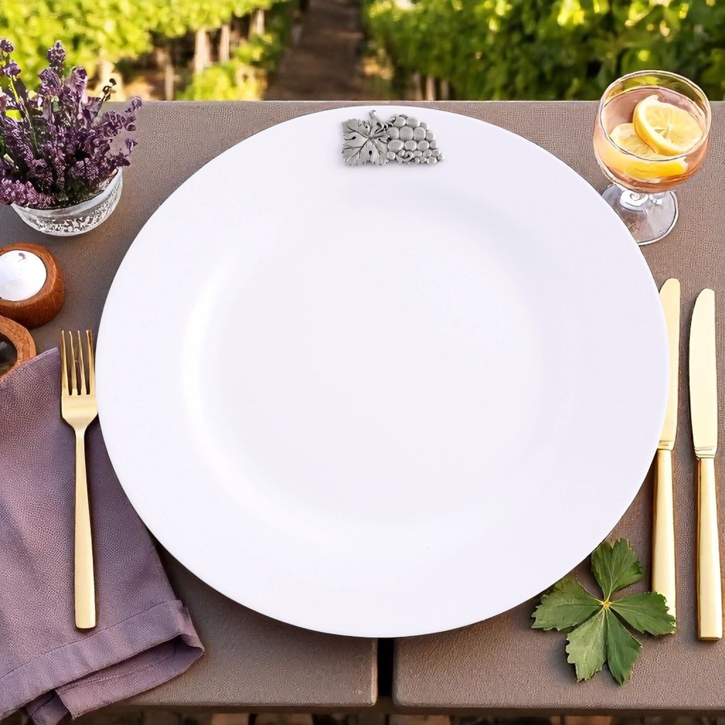 Grape Melamine Lunch Plates - Set of 4