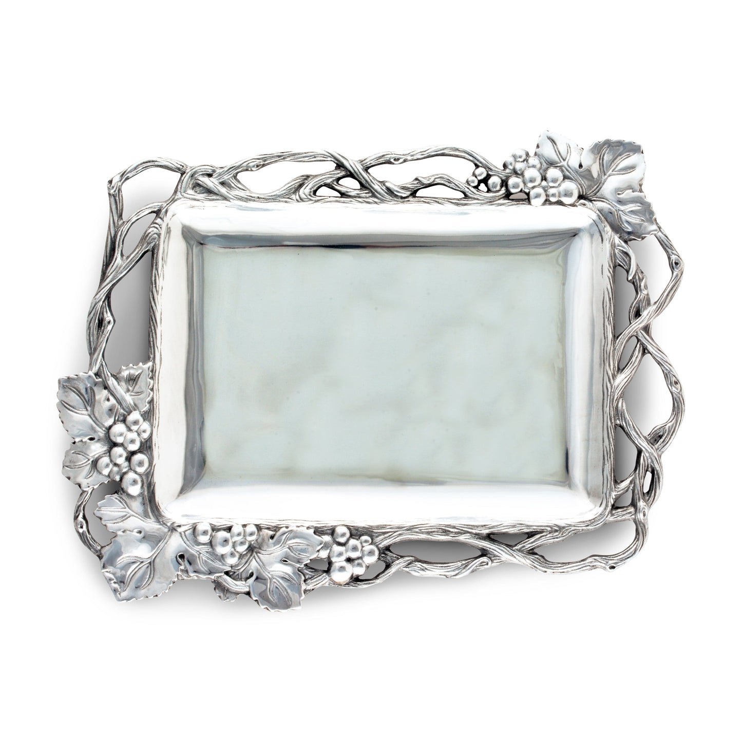 Grape Open Vine Rectangle Tray