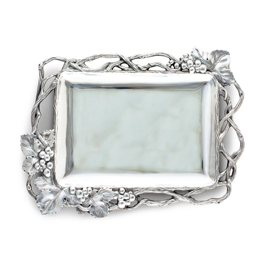 Grape Open Vine Rectangle Tray