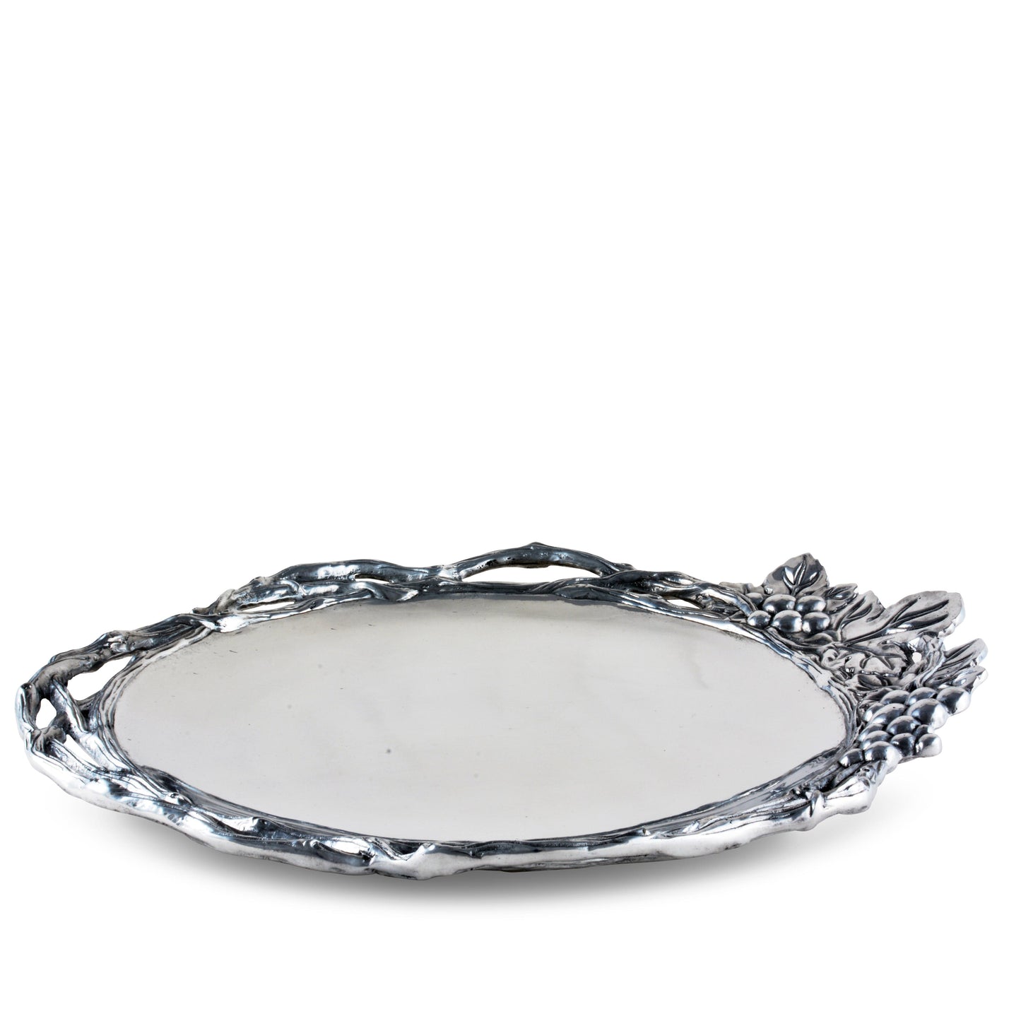 Grape Open Vine Round Tray Large