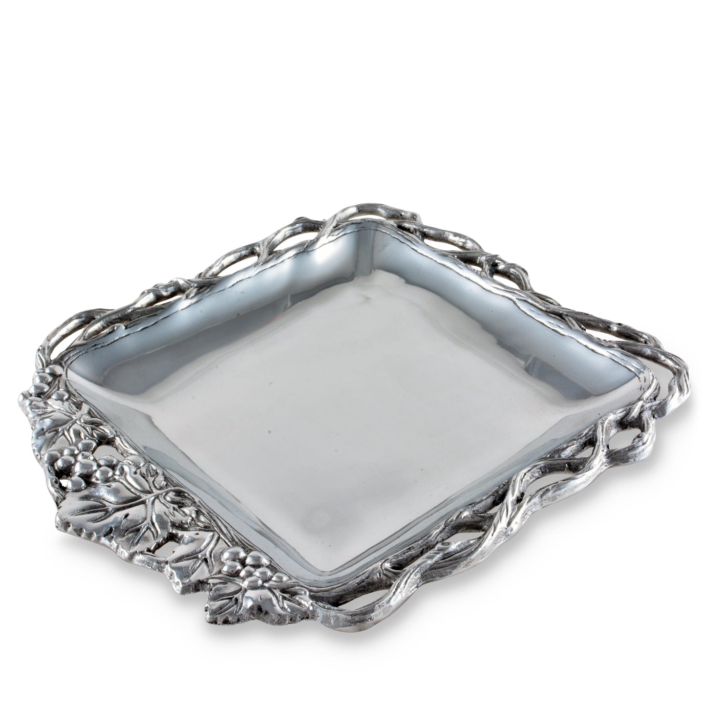 Grape Open Vine Square Tray 12