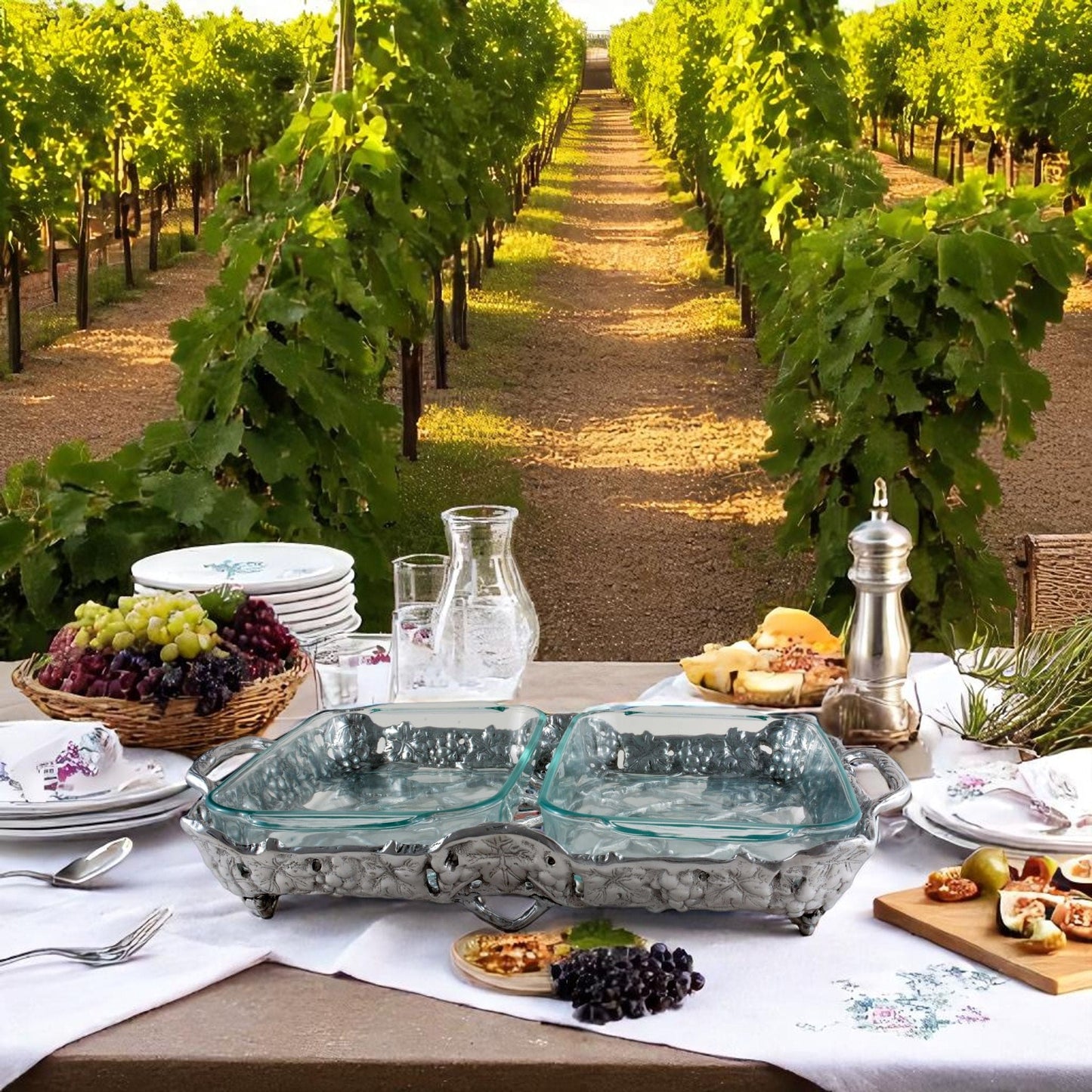 Grape Pyrex Holder 2qt