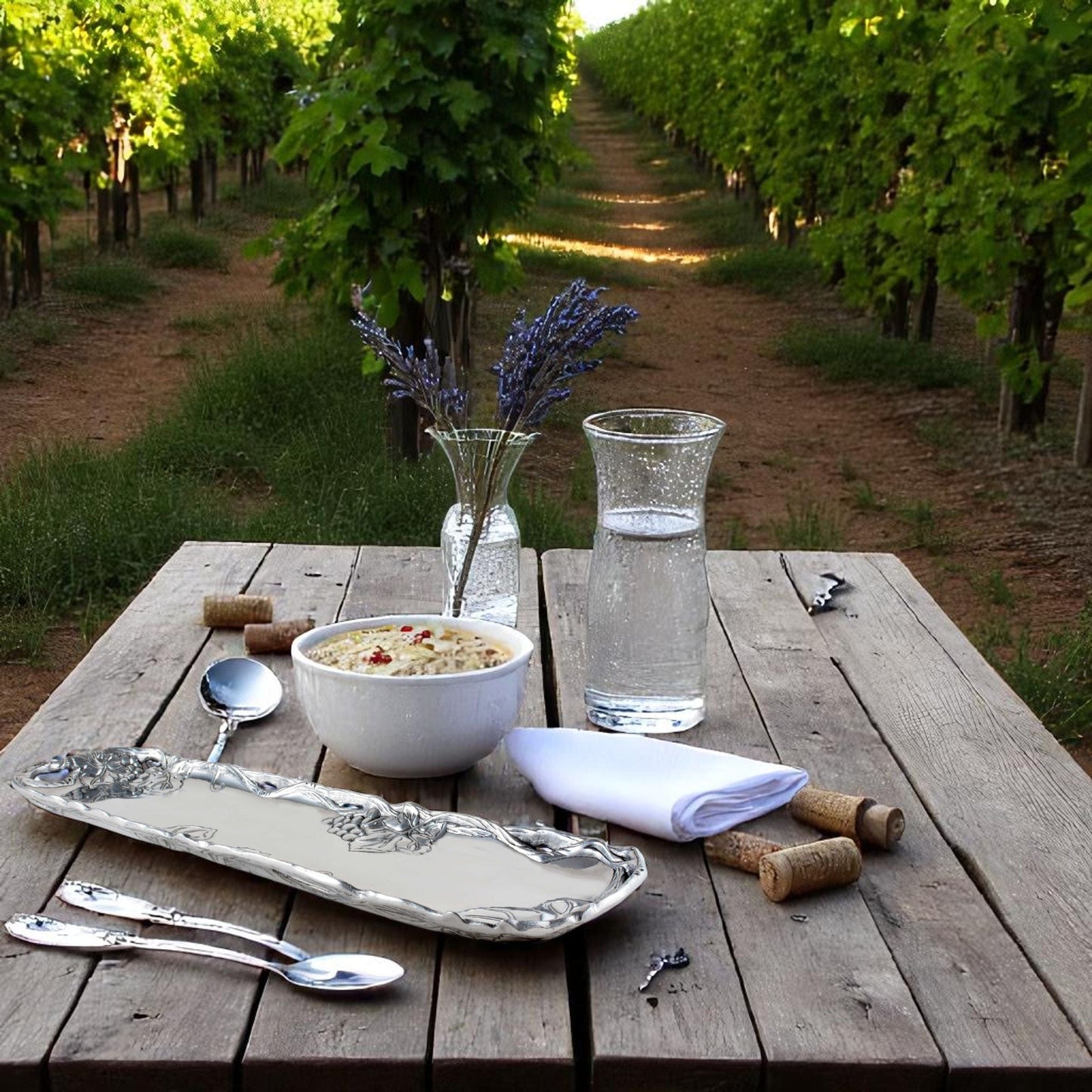 Grape Vineyard Oblong Tray