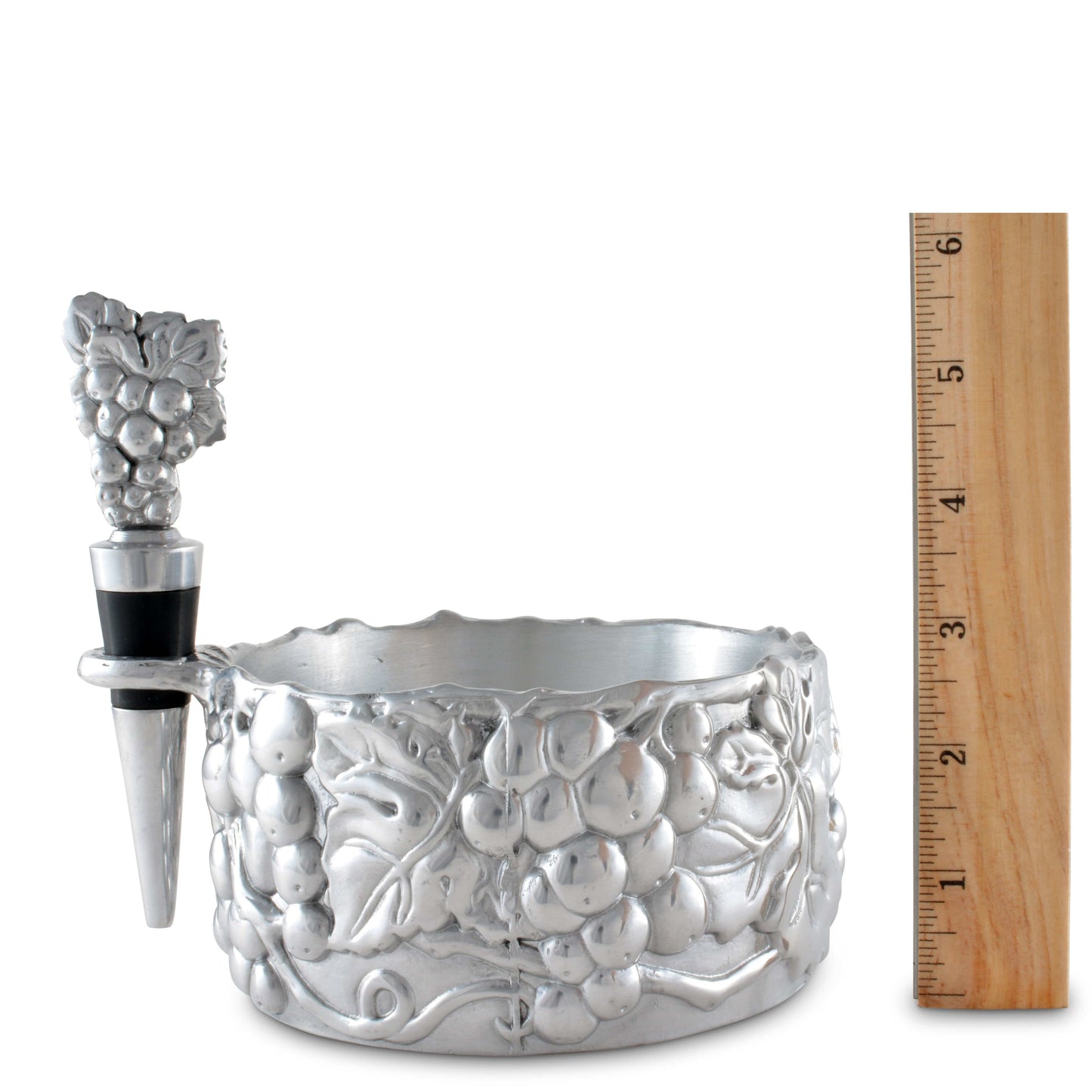 Grape Wine Caddy and Stopper Set