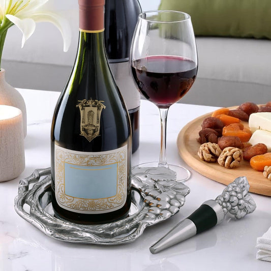 Grape Wine Coaster and Stopper Set