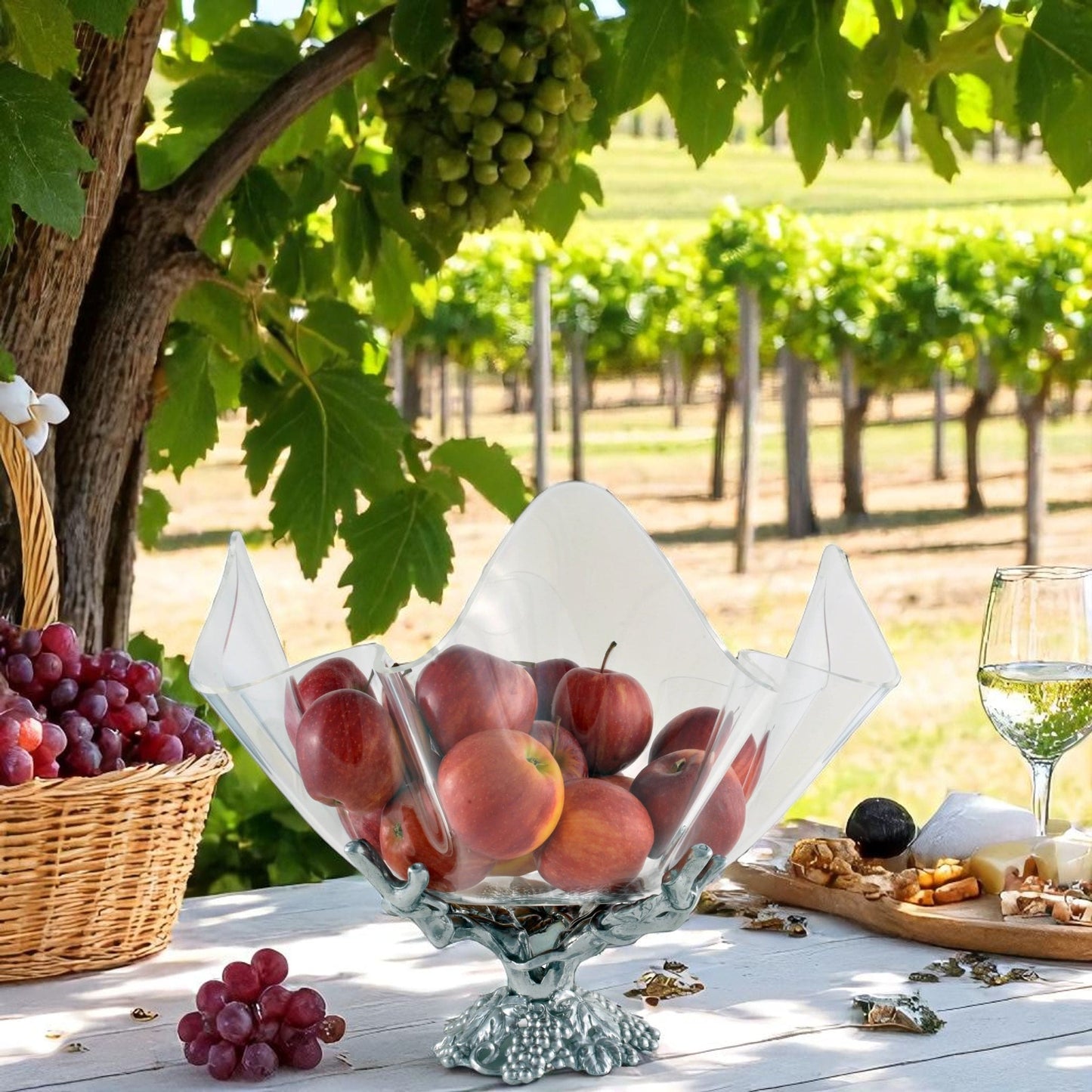 Grapevine Stand Acrylic Bowl 14