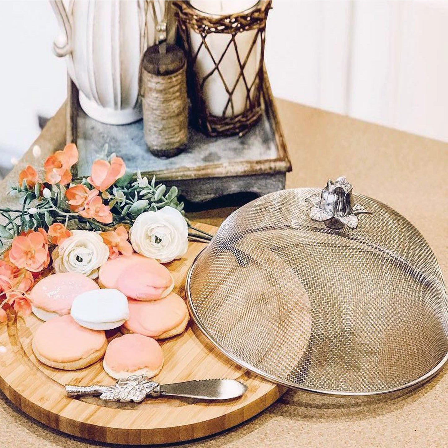 Magnolia 3 Piece Picnic Cheese Board / Spreader