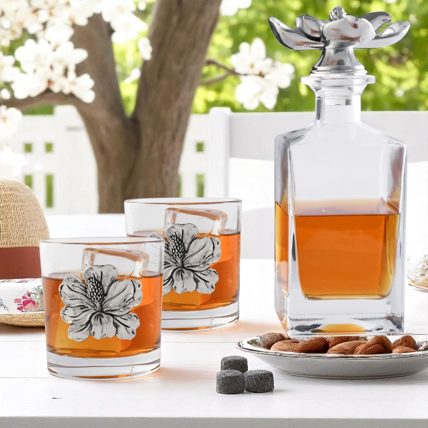 Magnolia Decanter Set with Glasses