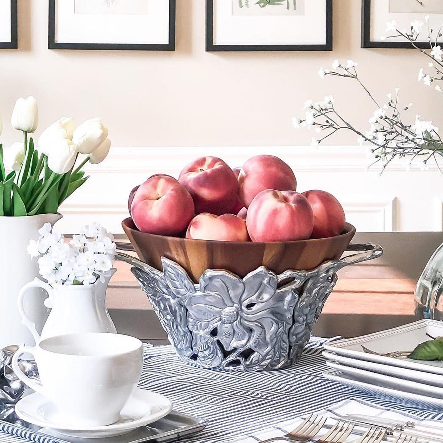 Magnolia Wood Tall Salad Bowl