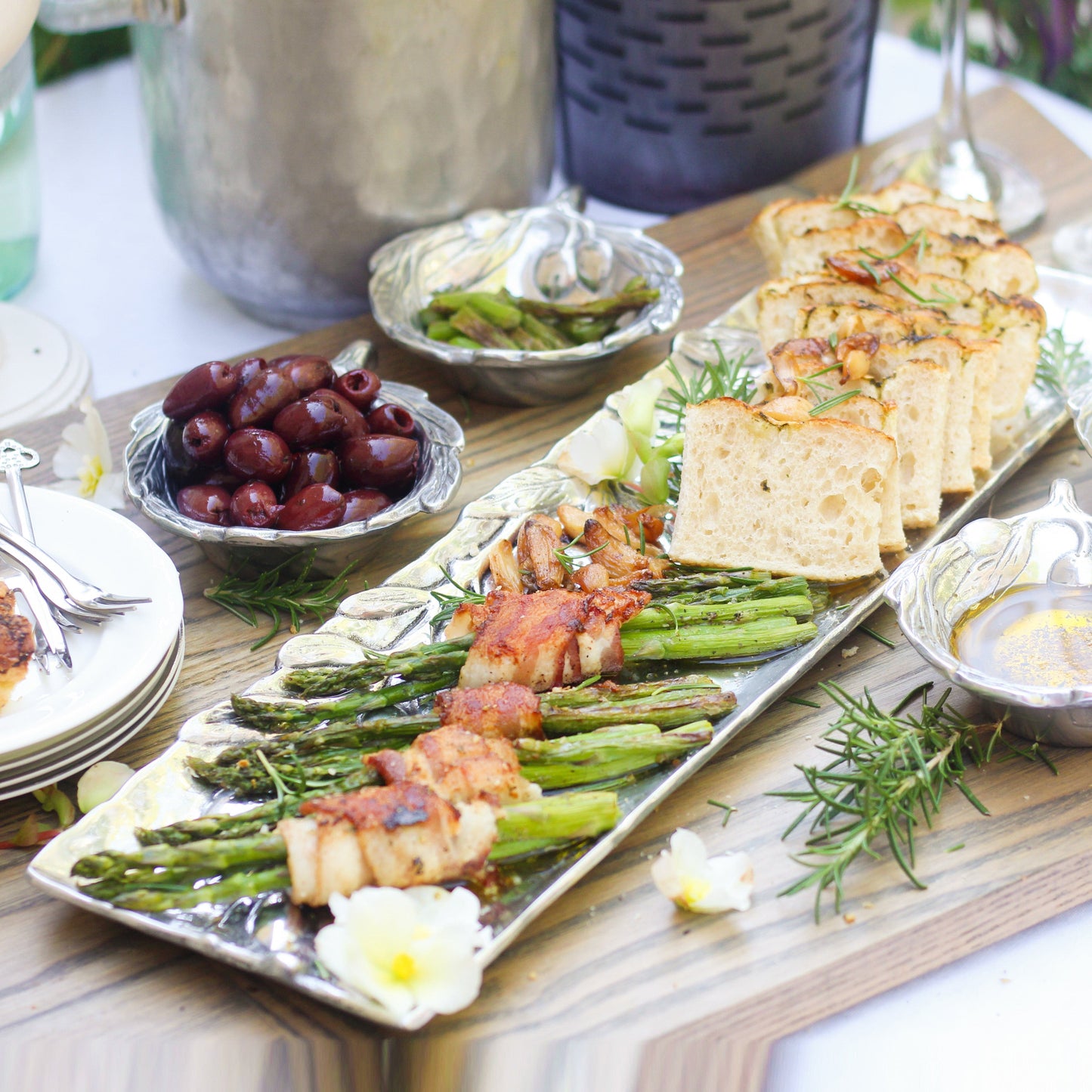 Olive Oblong Tray