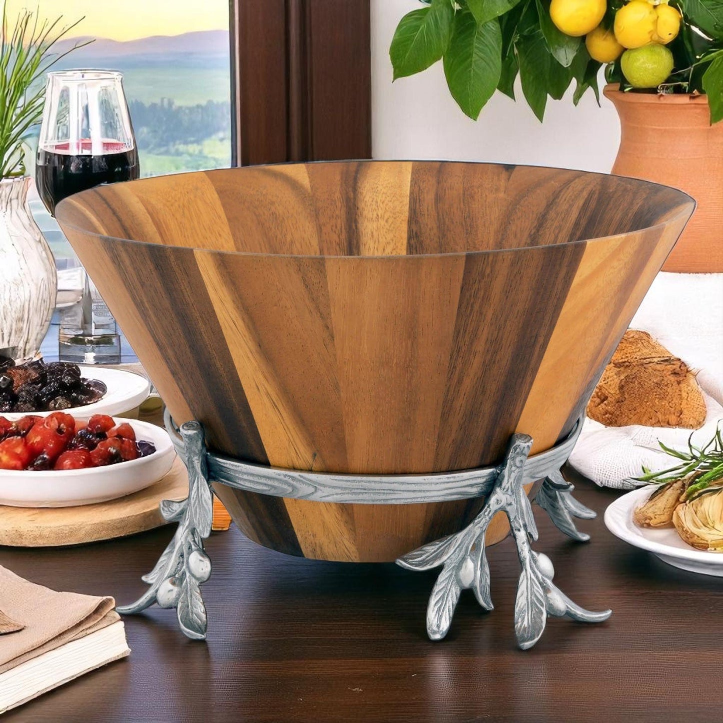 Olive Wood Salad Bowl