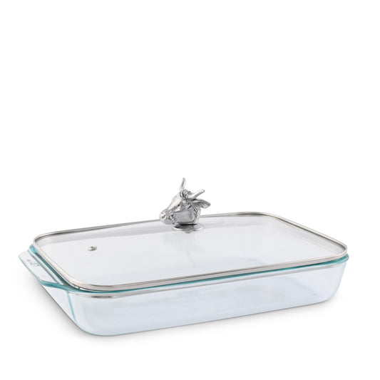 Bull / Steer Lid with Pyrex 3 quart Baking Dish