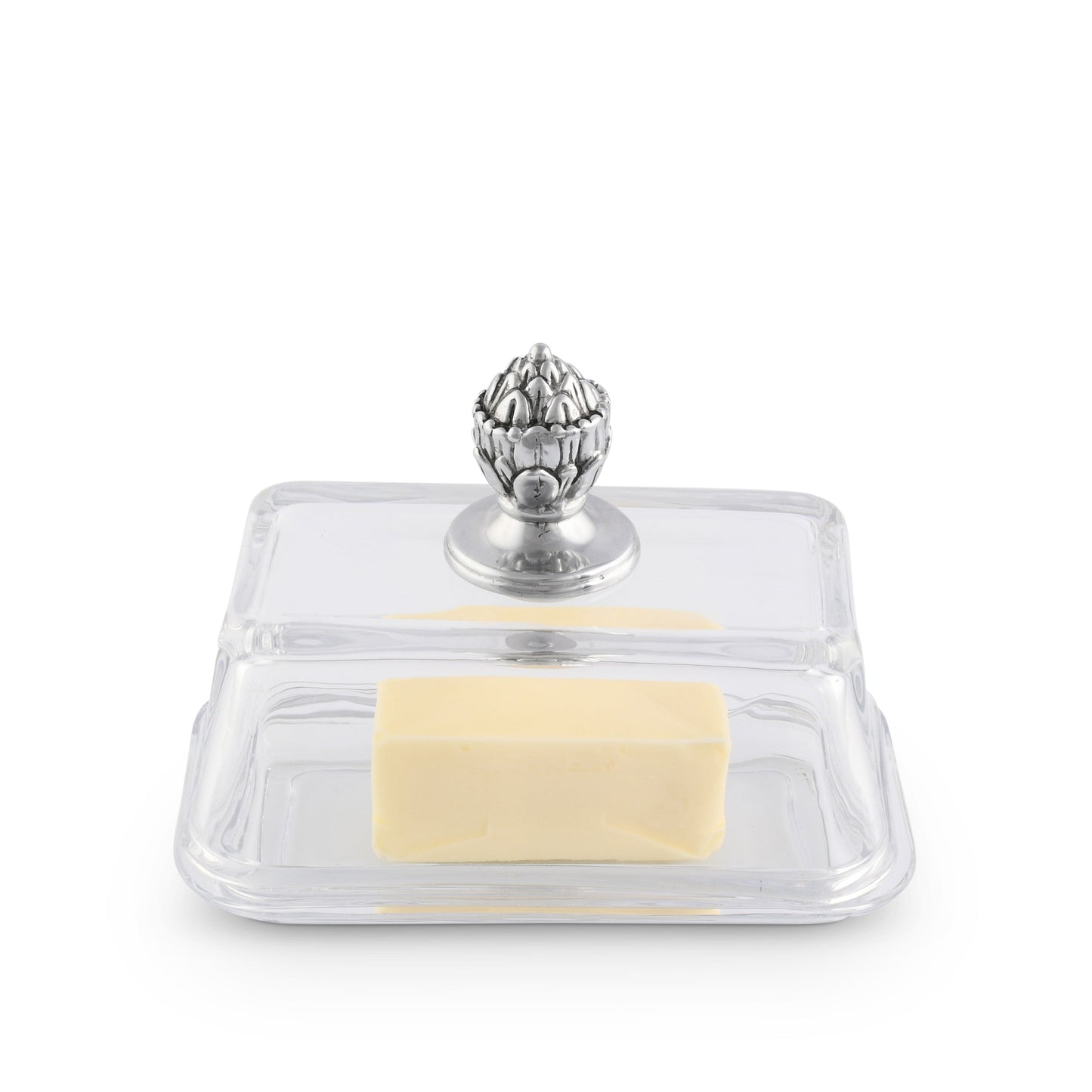 Glass Butter Dish - Concho