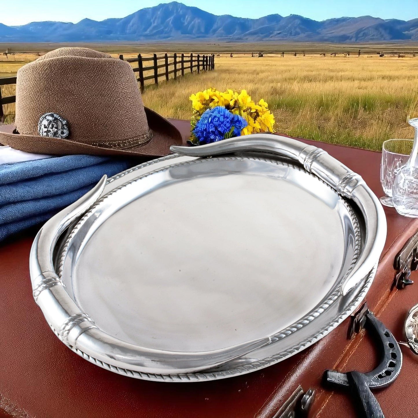 Longhorn Oval Platter