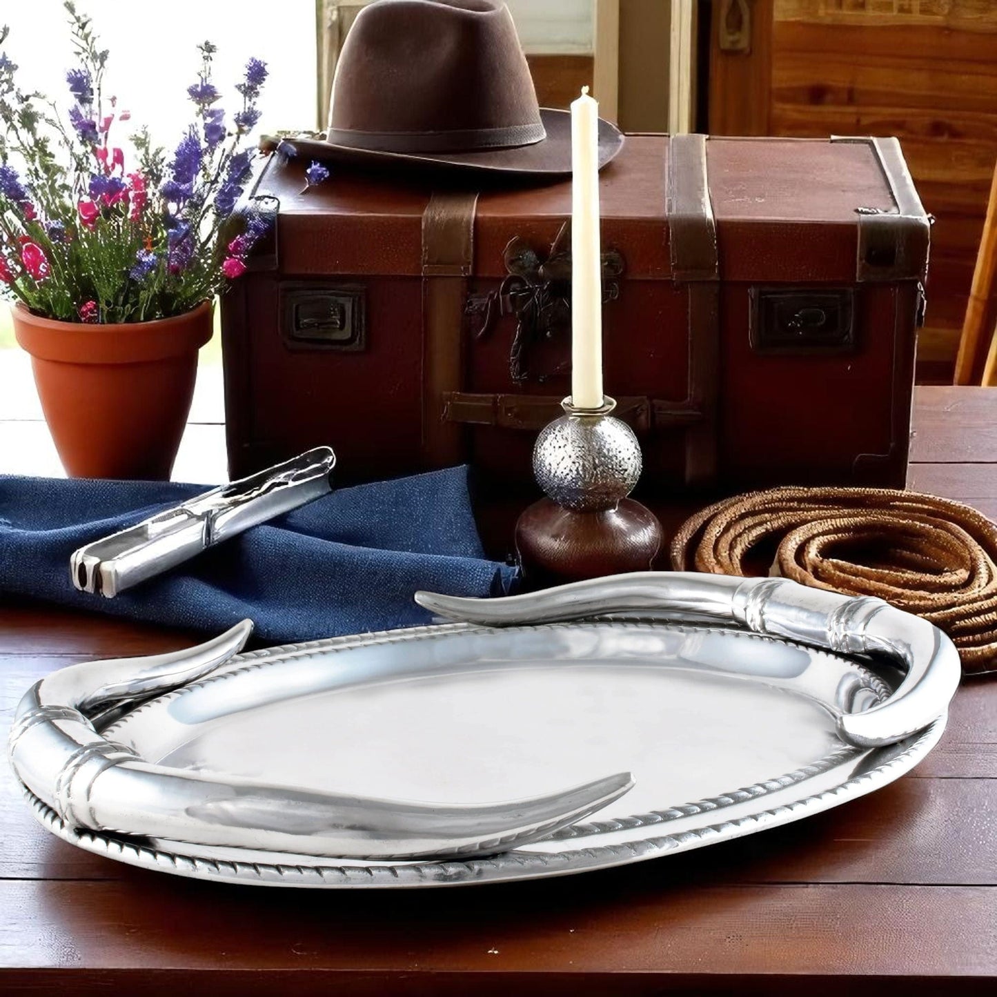 Longhorn Oval Platter