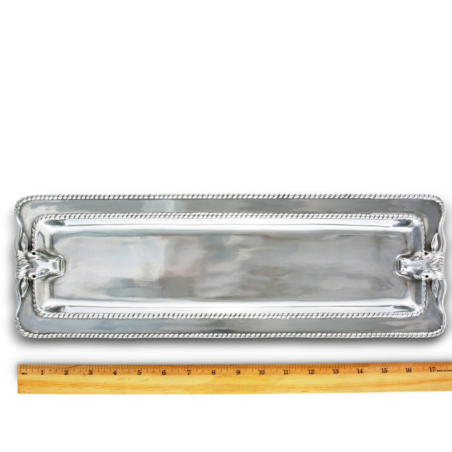 Longhorn with Braid Oblong Tray