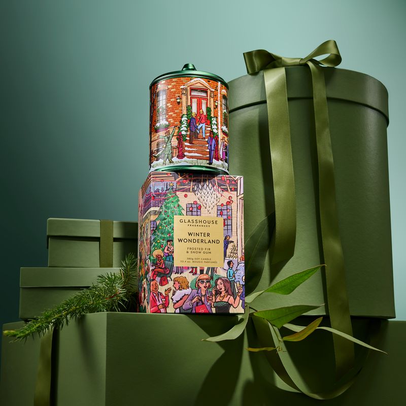 Glasshouse Christmas Winter Wonderland Candle, 13.4oz