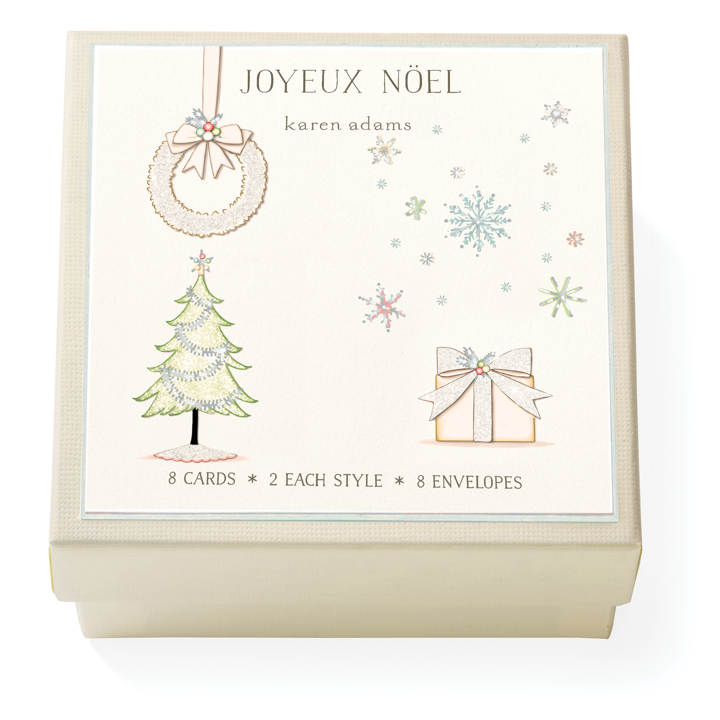 Karen Adams White Wreath Individual Gift Enclosure