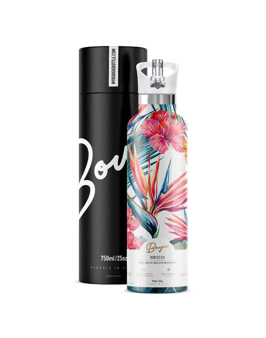 Bougie Bottle Paradise Flower 25 oz Insulated Water Bottle