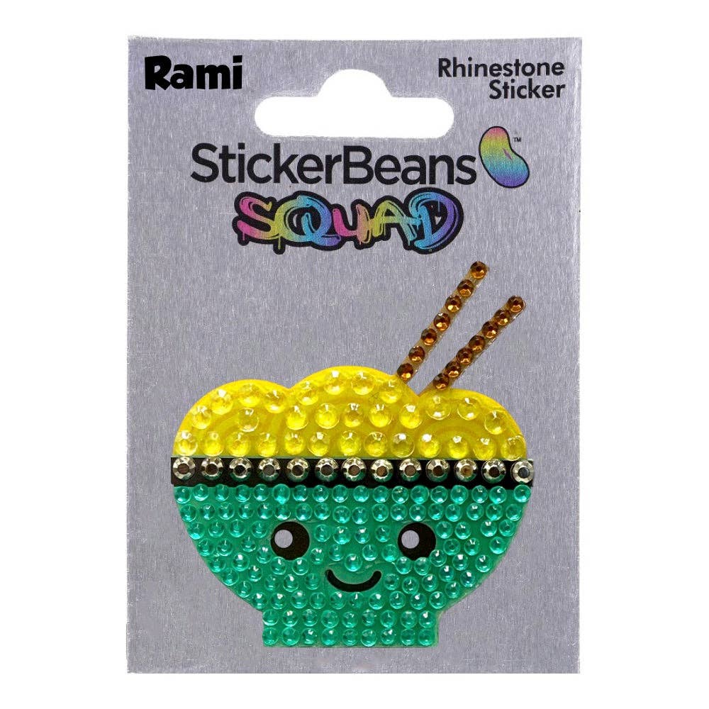 StickerBeans Rami Ramen Bowl Rhinestone Sticker 2" Cut to Shape