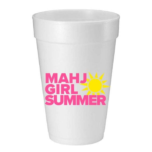 Mahji Mama's “MAHJ GIRL SUMMER" MAHJONG FOAM CUPS