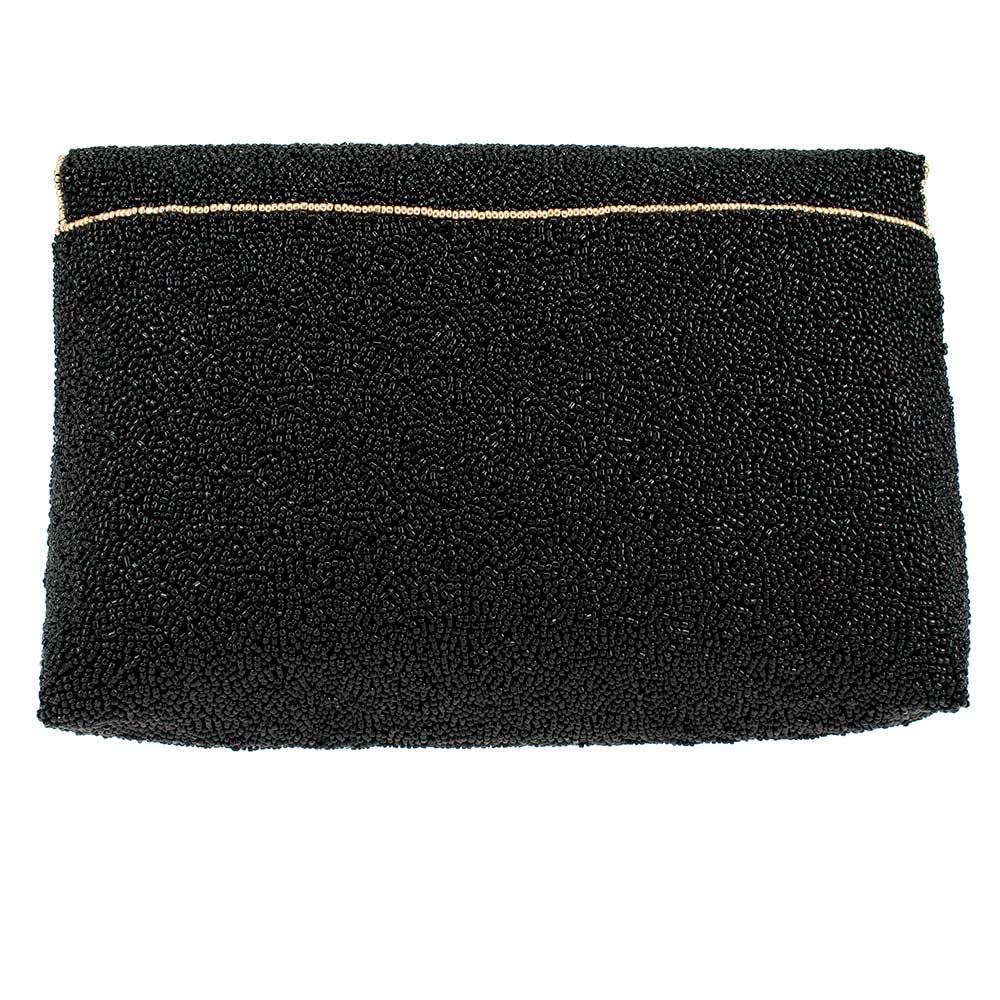 Mary Frances Olive You Beaded Martini Glass Crossbody Clutch