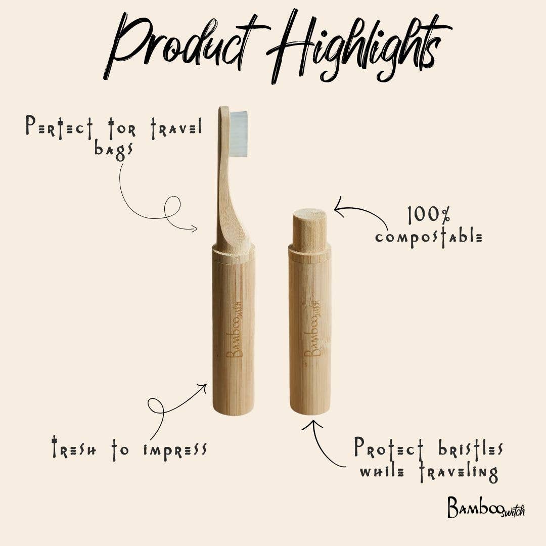 Bamboo Switch Compostable Bamboo Travel Toothbrush | Earth Day Bestseller