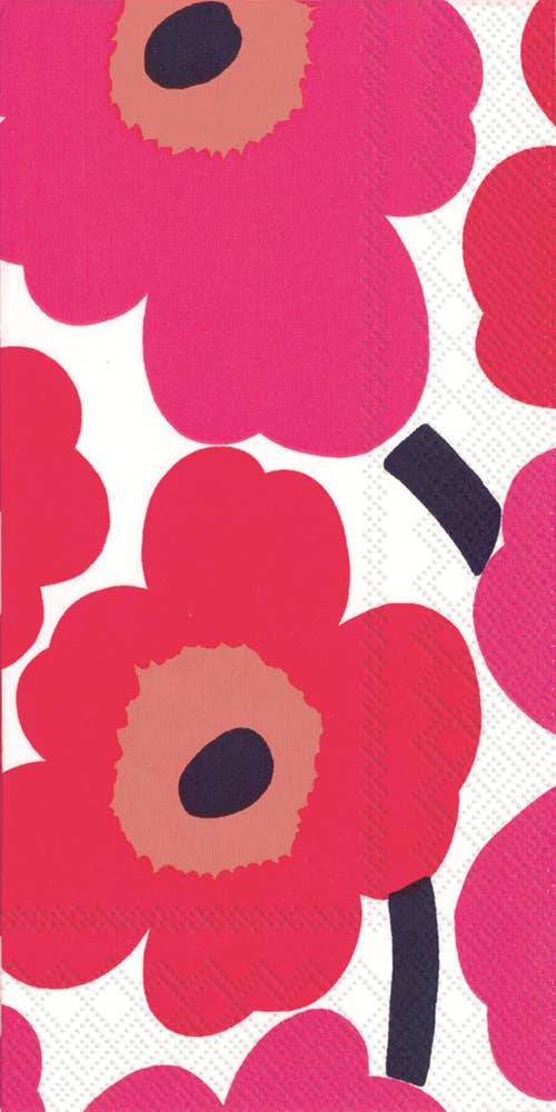 Boston International Paper Guest Towels Marimekko Unikko Red-16 ct.