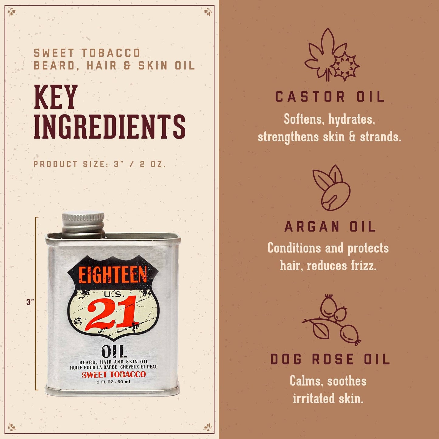 Sweet Tobacco Beard, Hair and Skin Oil