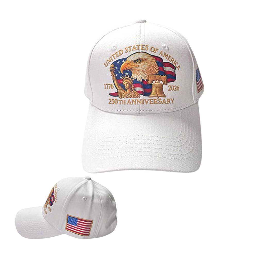 American USA 250th Anniversary Commemorative Patriotic Baseball Cap