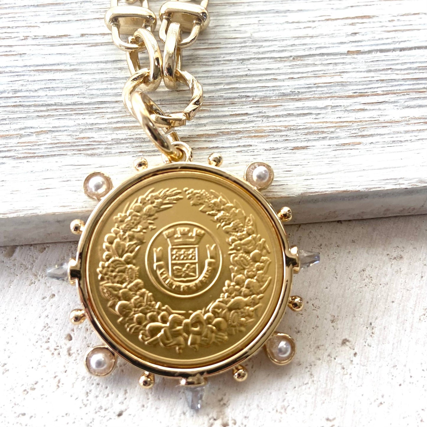 VB & Co. Coin Freshwater Pearl Necklace