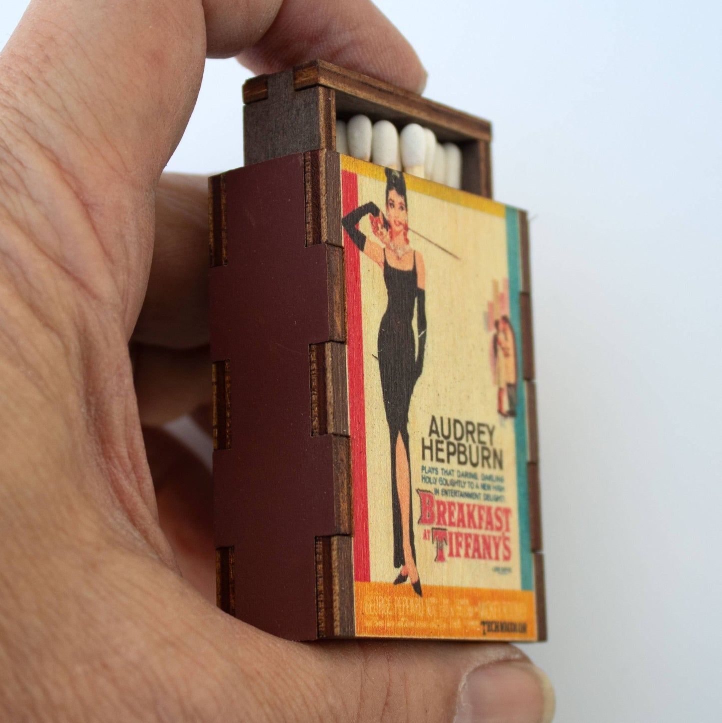 Matches • Classic Movie Poster/ Audrey Hepburn Wooden Matchbox • Candle Acc