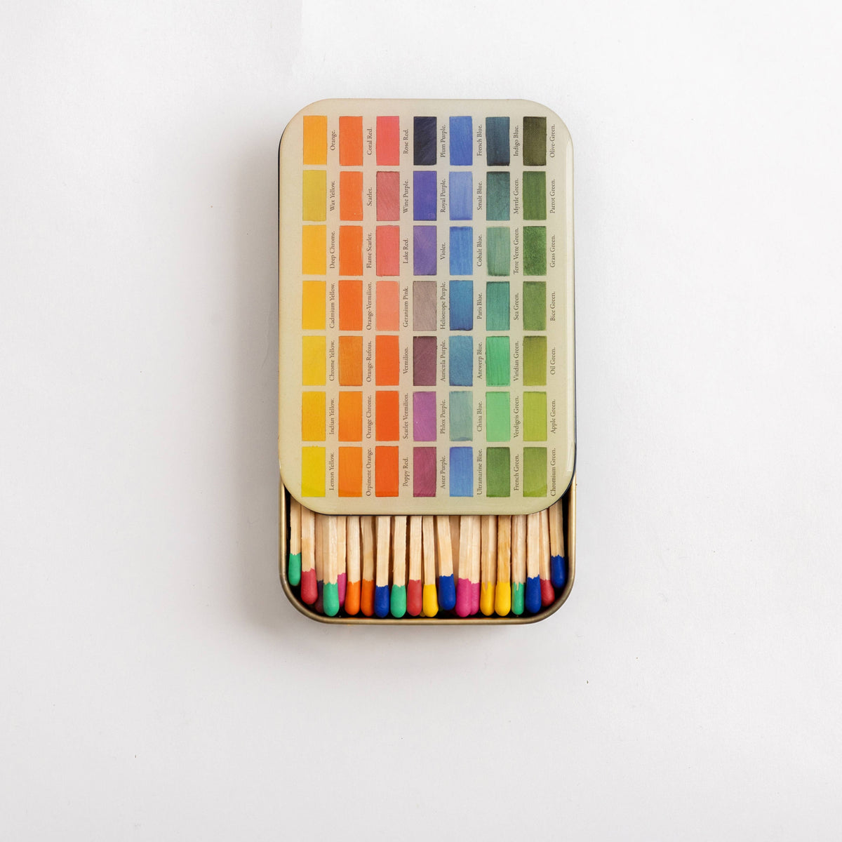 Roomytown Matches in Tin - Nomenclature of Colors