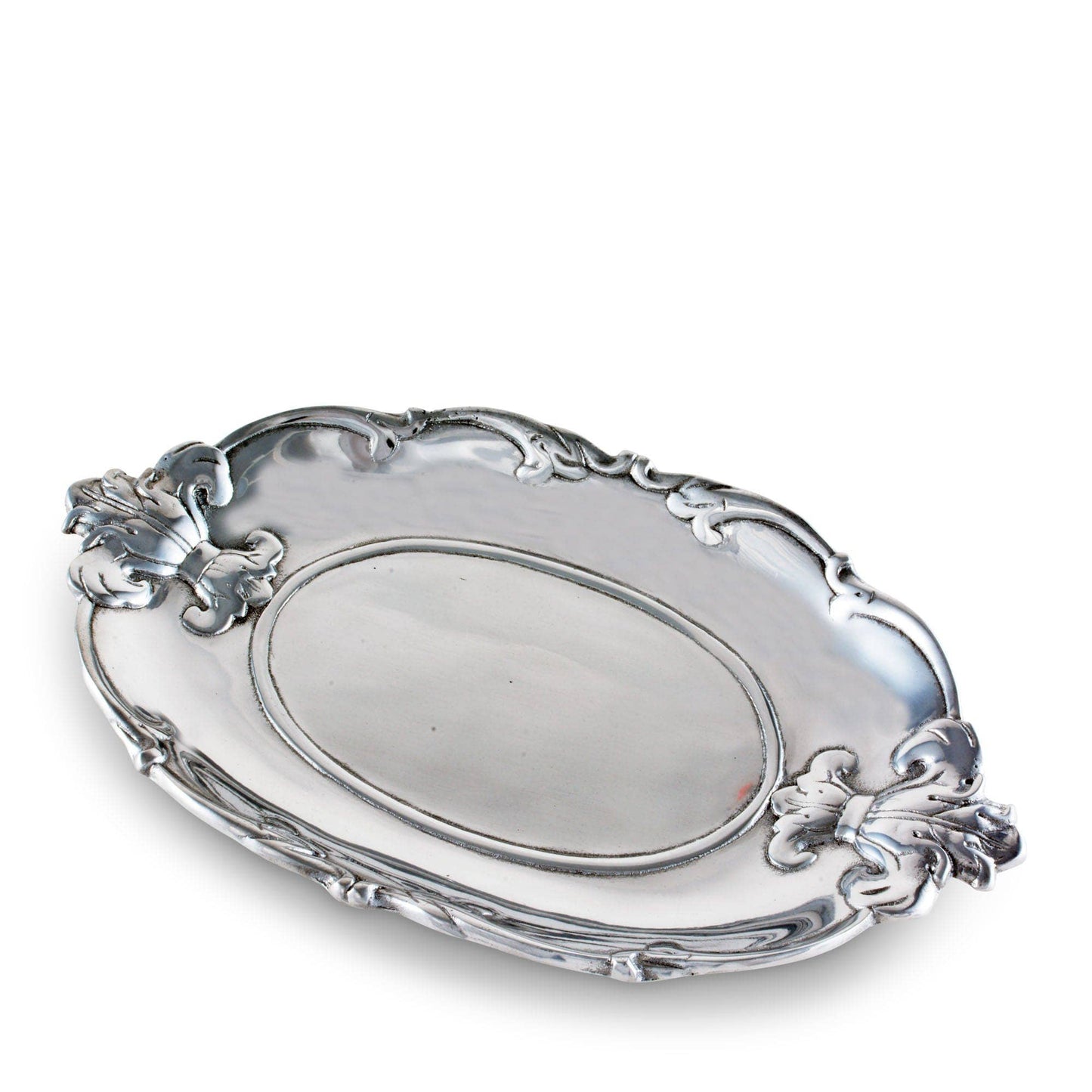 Arthur Court Fleur-De-Lis Oval Tray