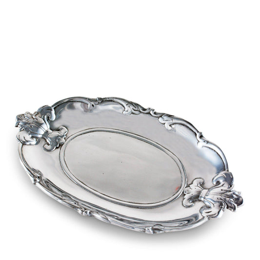 Arthur Court Fleur-De-Lis Oval Tray