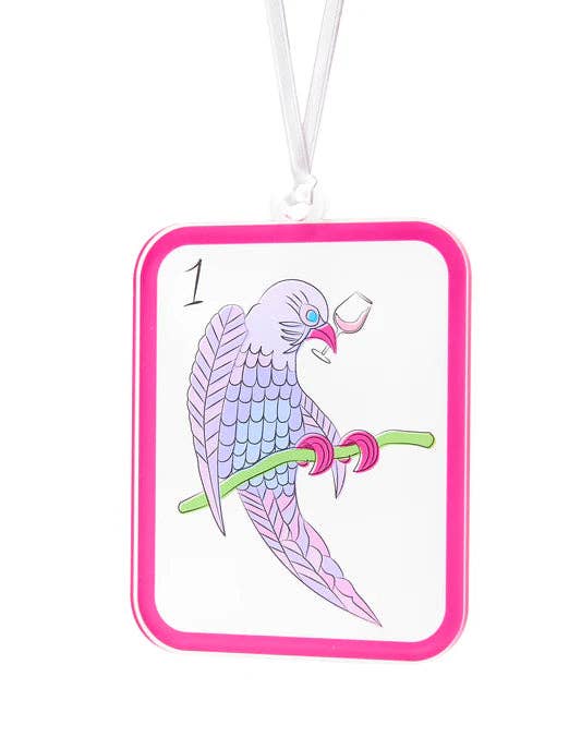 TARA WILSON DESIGNS ORNAMENT - MAHJONG BIRDIE BAM