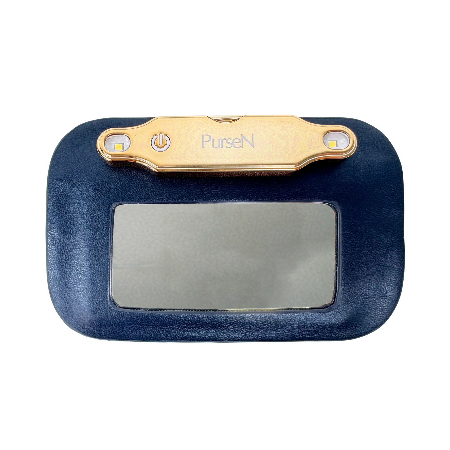 PurseN LITTMINI • Lighted Mirror Case • Navy Pearl