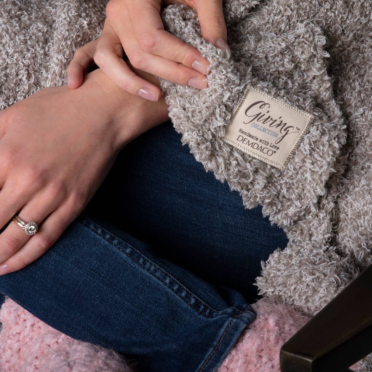 Demdaco Taupe Giving Blanket