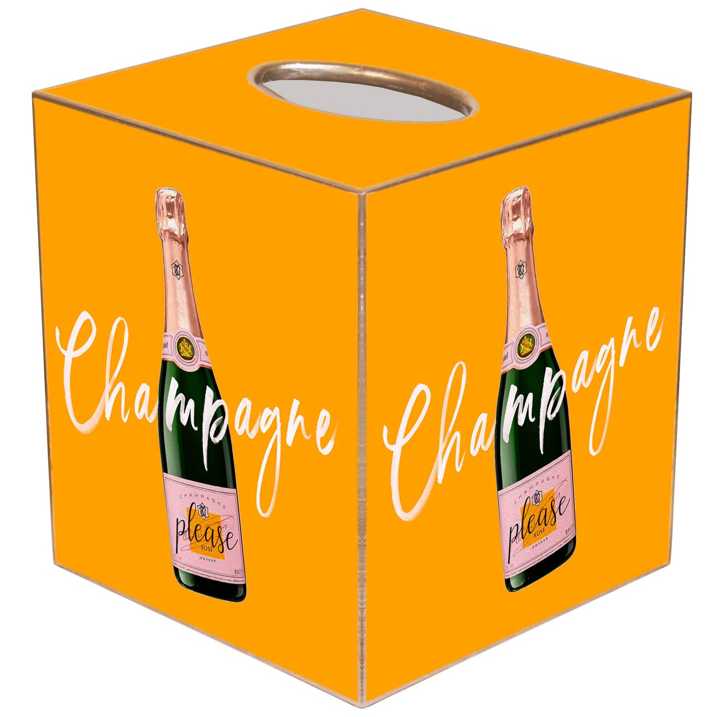 Marye-Kelley Champagne Please Tissue Box Cover