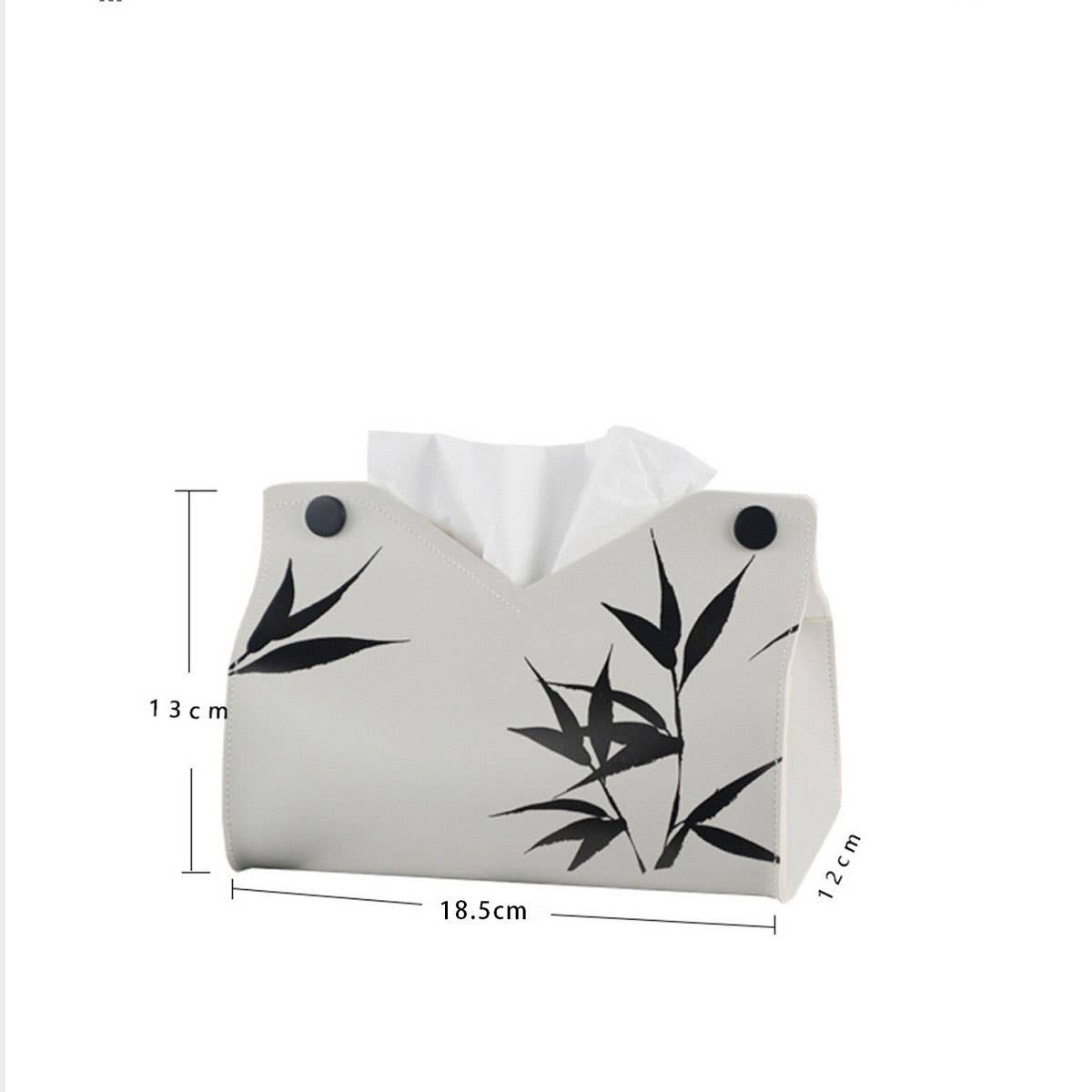 BAMBOO LEAF Leather Tissue Box