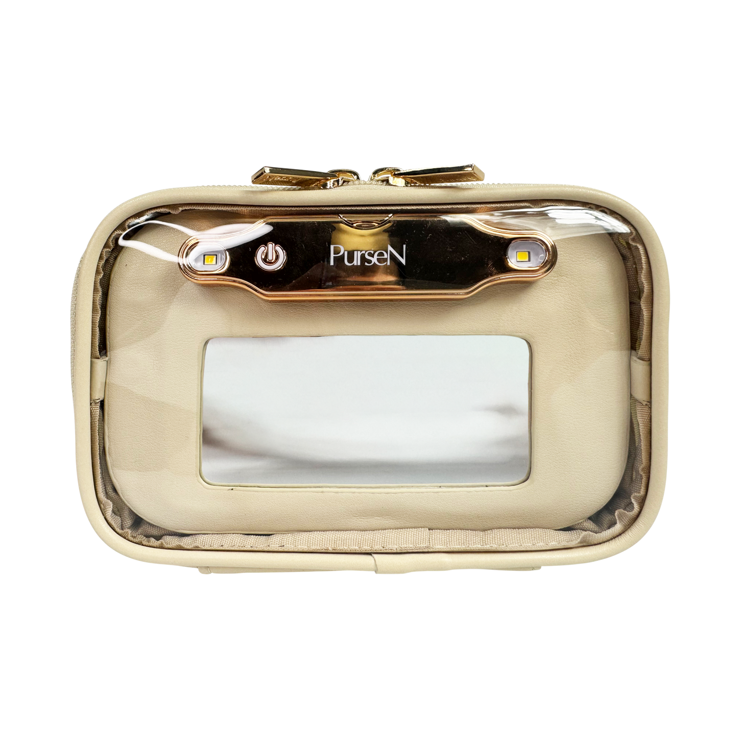 PurseN LITTMINI • Lighted Mirror Case • Latte